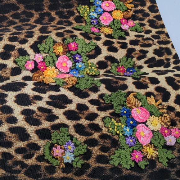 RARE Vintage 90s Moschino off runway leopard skirt 🙀 - Picture 5 of 10